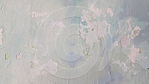 Vintage old grunge concrete wall texture background. the blue wall paint is peeling off
