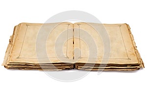 Vintage old open book and empty pages