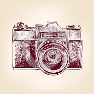 Vintage old photo camera vector llustration