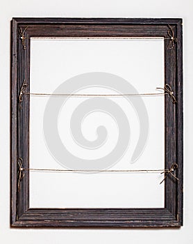 Vintage Old Picture Frame on White Background