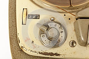 Vintage old portable tape recorder