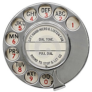 Vintage Old Rotary Telephone Dial