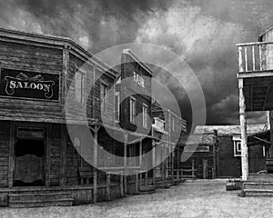Vintage Old West, Western Town Background photo
