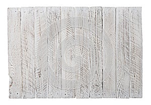 Vintage old white wooden background texture isolated