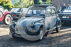 Old grey Citroen 2CV Charleston on a car show