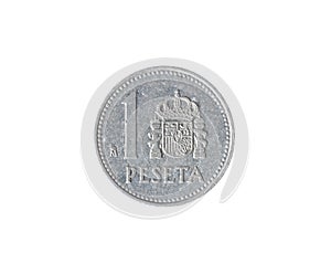 Vintage One Peseta coin made by Spain 1986