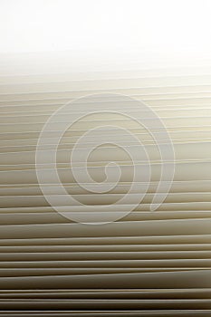 Vintage open book paper sheets