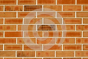 Vintage orange and brown brick wall texture with 1/3 offset pattern