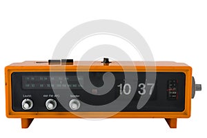 Vintage orange radio clock