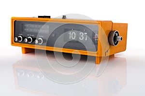 Vintage orange radio clock