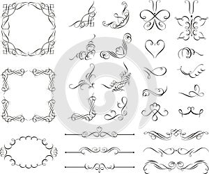 Vintage Ornamental Page Decoration Calligraphic Designs, Vector Series