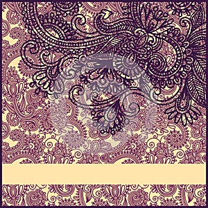 Vintage ornamental template