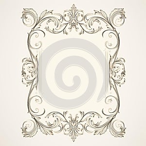 Vintage Ornate Frame Design With Hazy Romanticism Inspired Illustrations