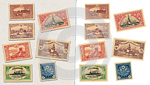 Vintage ottoman stamps