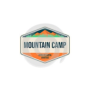 Vintage outdoor camp badges and logo emblems vector design