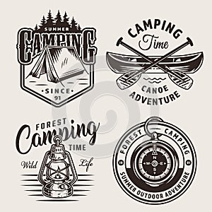 Vintage outdoor recreation logos