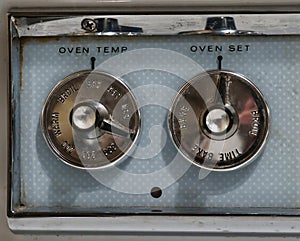 Vintage oven controls Temp Time 1950` 1960`s