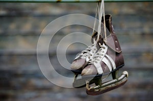 Vintage pair of mens ice skates