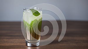 Vintage Palm Tree Cocktail Shaker.AI Generated