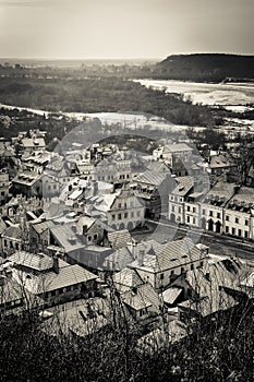 Vintage panorama of Kazimierz Dolny