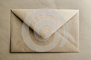 Vintage paper envelope on textured background