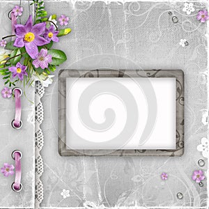 Vintage paper photo frame