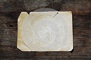 Vintage paper on wood texture