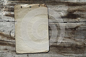 Vintage paper on wood texture