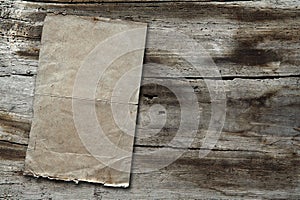 Vintage paper on wood texture