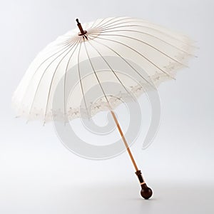 a vintage parasol umbrella showcased on a clean white background.