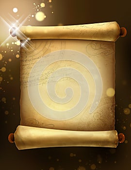 Vintage parchment paper scroll background