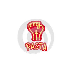 Antiguo fideos espaguetis designación de la organización o institución puno mano Rostro icono a tenedor 