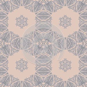 Vintage pattern abstract symmetry kaleidoscope. ornament modern