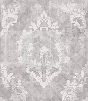Vintage pattern vector. Classic ornament elegant structere retro theme decors