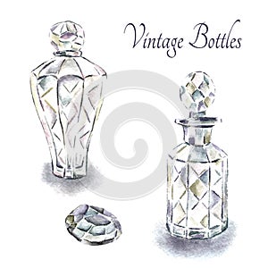 Vintage perfume bottles.