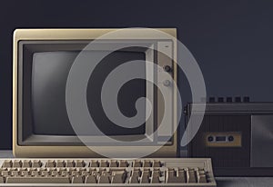 Vintage personal computer on a desktop