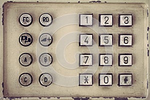 Vintage phone button