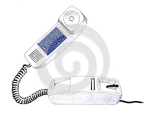 Vintage phone button