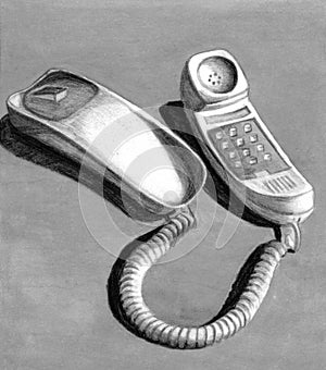 Vintage phone button