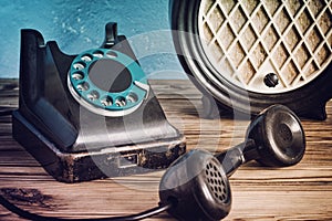 Vintage phone and radio