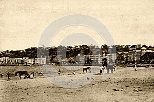 Vintage photo-Chaupati Sea Fase Bombay now Mumbai Maharashtra