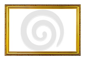 Vintage photo frame isolated on white