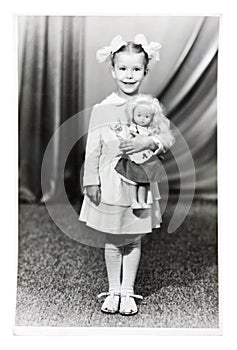 Vintage photo of little girl