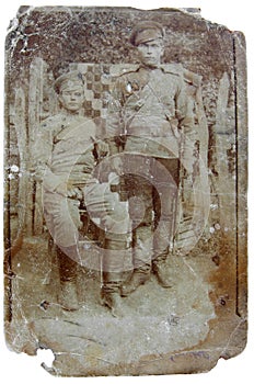 Vintage photo of soldiers