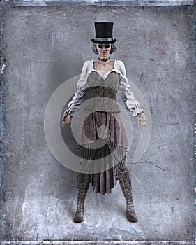 Vintage Photograph, Photo, Steampunk Woman