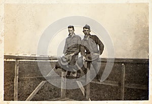 Vintage Photograph WWI Army Soldiers