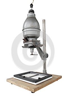 Vintage photographic enlarger for projecting photo negatives