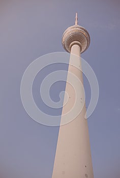 Vintage photography of TV tower Alexanderplatz