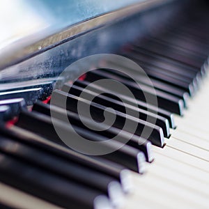 Vintage piano keyboard photo