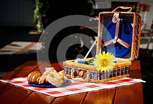 Vintage picnic basket